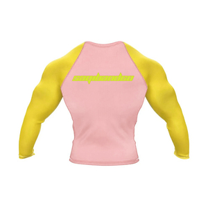 Camiseta Deportiva de Manga Larga para Hombre, Estilo Artes Marciales Mixtas, con Estampado de Corona Azul y Amarilla, Ajustada, de Secado Rápido - Product Image 6