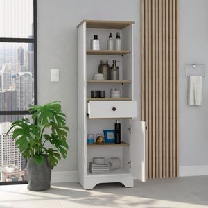 Norwalk biancheria singola porta bagno mobile con tre ripiani esterni un cassetto due ripiani interni - Product Image 4