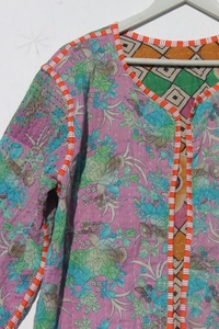 Vintage Kantha <b>Jacket</b> Boho <b>Women</b> Coat Boho Indian Old Kantha Quilts <b>Jacket</b> - Product Image 4