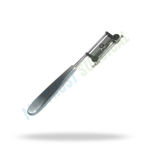 Dermatome argenté 19 cm, instrument chirurgical réglable pour greffe cutanée et utilisation en chirurgie plastique - Product Image 3