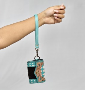 Monedero Pequeño de Cuero Genuino Vintage 2026 con Diseño de Diamantes, Correa de Muñeca, Cierre de Botón, Diseño Compacto Unisex - Product Image 1