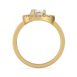 Anillo de Compromiso Romántico para Mujer, con Diamante Tallado en Corazón, Chapado en Oro de 18K - Product Image 3