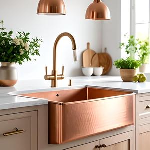 Handmade Solid Brass Kitchen Sink Deep Single Bowl Contemporary Luxury Undermount <b>Basin</b> for Hotel Kitchen Use - Product Image 1