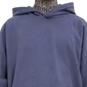Sweat-shirt à capuche oversize pour homme, couleur unie, coton French Terry, pull décontracté avec poche, vêtement d'automne - Product Image 3