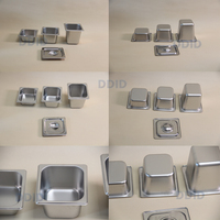 Berbagai Pilihan Kustom Peralatan Dapur Komersial Hotel Restoran, Panci GN Stainless Steel 1/6, Wadah Makanan, Panci Hotel