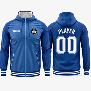 Veste coupe-vent de basketball personnalisée pour l'hiver, broderie frontale, sublimation, légère, chaude, pour équipe, OEM ODM, fabricant en gros - Product Image 1