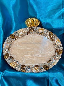 Bolso de mano de resina de diamantes de imitación con purpurina blanca de la mejor calidad para mujer de alto perfil para bodas, aniversarios, estilo de moda - Product Image 4