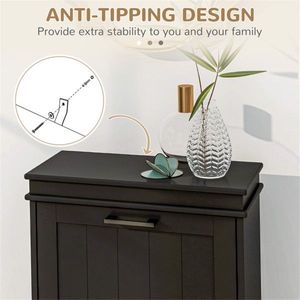 Black Shoe Storage Cabinet Practical Shoe Racks Organization Solution - Product Image 5