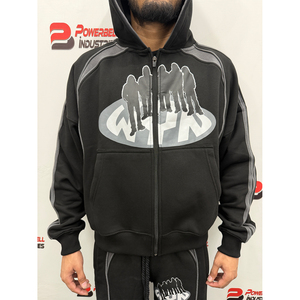 <b>Men</b> Winter Oversized Tracksuit Set Full Zip Hoodie Jogger Pants Casual Streetwear Sports Training Two Piece <b>Sweat</b> <b>Suit</b> - Product Image 4