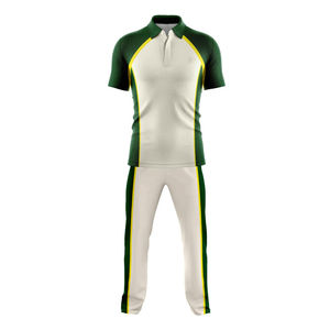 Ensemble de vêtements de cricket professionnels, technologie anti-transpiration, imprimé par sublimation, short aux couleurs contrastées, uniforme de cricket 100% polyester - Product Image 1