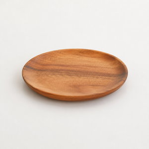 Assiettes en bois d'acacia durables et personnalisées, mini-plats de service de 46 pouces, plateaux à collation, vaisselle de mariage en bois naturel, OEM - Product Image 2