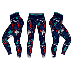 Leggings pour femmes sur mesure à prix avantageux, vente chaude, longueur intégrale, haute qualité, en spandex et polyester tricoté, taille mi-haute, respirants - Product Image 3