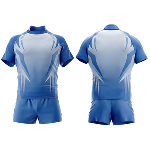 Ensembles d'uniformes de rugby en polyester imprimés par transfert thermique, personnalisés, confortables et respirants, grandes tailles, collection 2026, vente en gros, Front League - Product Image 4