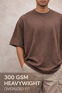 เสื้อยืดถักนิตติ้งทรงโอเวอร์ไซส์สุดหรู หนัก 350 GSM ผ้าฝ้าย 100% ทรงบ็อกซี่ ไหล่ตก คอวี แขนสั้น สไตล์สตรีทแวร์ แบรนด์ส่วนตัว - Product Image 3