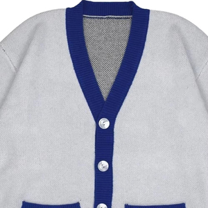 Pull-over en tricot acrylique uni pour homme et femme, col en V, manches longues, idéal pour l'automne - Product Image 4