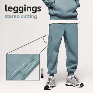 Fleece Wholesale Custom Private Label Jogger Leg Sweatpants Heavyweight Men Sweatpants - Product Image 3
