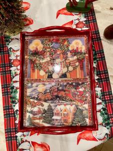 Plateau en bois imprimé au design minimaliste, plateau en bois imprimé moderne pour les intérieurs contemporains, plateau de service en gros - Product Image 3