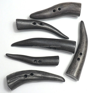 Haute qualité 100% naturel inde eau corne de buffle bascule meilleure qualité Flatback Animal Style mosaïque Technique 4 trous bouton - Product Image 5