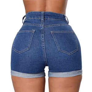 Shorts en jean déchiré en coton pour femme OEM, imperméables, respirants, séchage rapide, taille haute élastique, style vintage Y2K sportif - Product Image 6
