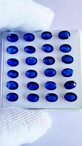ไพลินสีน้ำเงินธรรมชาติ ขนาดปรับเทียบได้สมบูรณ์แบบ 7.0x5.0 มม. น้ำหนัก 25.52 กะรัต 30 เม็ด คุณภาพพรีเมียม ชุดอัญมณีเข้าชุดกัน - Product Image 5