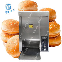 Grille-pain commercial pour pains à hamburger avec thermostat réglable, usage professionnel, 220V/110V, garantie 1 an