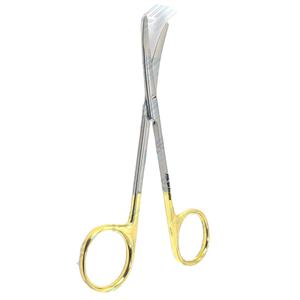 Tc Kilner ciseaux à dissection fine inserts en carbure de tungstène anneaux en or pince chirurgicale ciseaux à dissection Instrument médical - Product Image 1