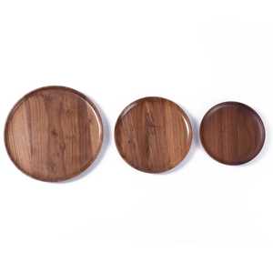 Wood Round Serving <b>Plate</b> Customized Size Eco-Friendly <b>Disposable</b> Modern Design Engraving Business Gift Dinnerware - Product Image 6