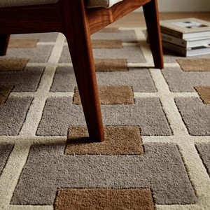 Alfombra de Lujo con Diseño Geométrico Neutro, Hecha a Mano, Moderna y Afelpada, para Sala de Estar, Dormitorio, Decorativa, Estilo Nórdico, para Uso en Interiores - Product Image 2