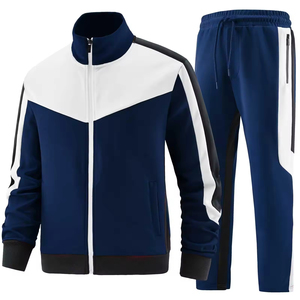 Ensembles de survêtements d'hiver imprimés pour hommes, coupe ajustée, pantalon de jogging en polaire à capuche, design personnalisable, style sportif en polyester/coton - Product Image 1