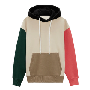 Sweat-shirt à capuche color block à manches longues, pull décontracté en tissu doux avec poche avant, confortable pour le quotidien, coupe décontractée, vêtement d'extérieur - Product Image 5