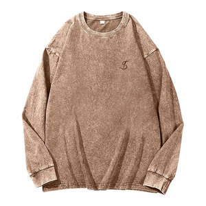 Breathable Street Wear Men Acid Wash Sweatshirt Hot Selling <b>Light</b> Weight Men Basics Acid Wash Sweatshirt - Product Image 5