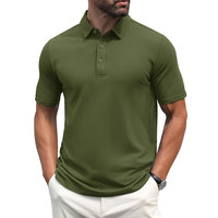 Polo de Manga Corta para Hombre, Ligero, de Secado Rápido, para Deportes al Aire Libre, Oficina, Uso Diario Informal, con Logotipo Personalizado