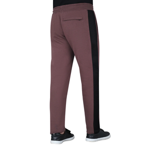 Mens Fleece Jogger Sweatpants Mid Straight Leg Contrast Side Panel Elastic Drawstring Casual Gym Training Lounge Winter <b>Track</b> - Product Image 2