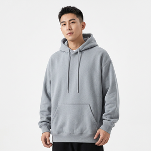 Sweat-shirt à capuche pour homme, coupe classique, couleur unie, 100% coton molletonné, décontracté, hiver, impression numérique, écologique, respirant - Product Image 4