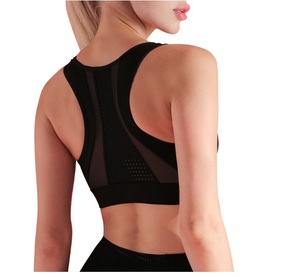 Hot Selling Custom Logo Women <b>Cross</b> Back Sports Bra <b>Top</b> Fitness Outdoor Gymwear Cup Insert Bra Workout - Product Image 1