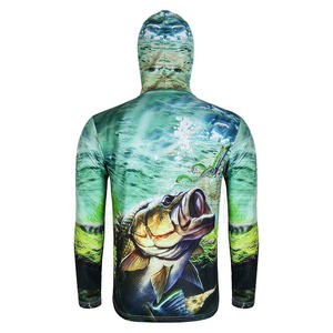 Camisetas de Manga Larga Personalizadas con Protección Solar UPF50, Spandex/Poliéster, Impermeables, Antibacterianas, de Secado Rápido, Protección UV para Pesca - Product Image 5