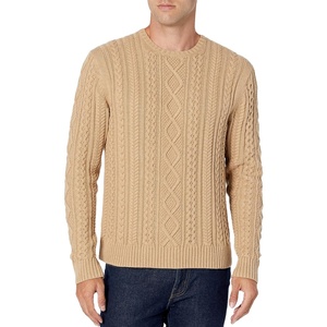 Women's Nylon/Acrylic Crew Neck <b>Cardigan</b> Geometric Cable Knit Pattern Full Sleeves Wool Liner Anti-Pilling Quick Dry Front - Product Image 1