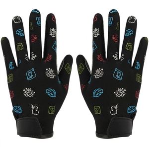 Guantes de Receptor de Cuero Sintético con Impresión Personalizada, Transpirables, Antideslizantes, con Gancho, para Adultos y Jóvenes, para Fútbol Americano - Product Image 1