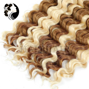 Venta al por mayor 100g Color Natural 100% Remy Extensiones de cabello vietnamita Listo de fábrica Onda profunda Cabello a granel de Hali Hair - Product Image 3