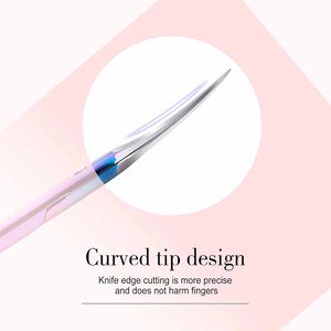 Ciseaux à cuticules à pointe incurvée extra-affûtée, ciseaux de manucure personnalisés avec revêtement en titane - Product Image 5