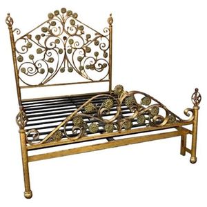 <b>Vintage</b> Brass <b>Bed</b> Frame With Elegant Curves Providing Royal Bedroom Furniture Look Strong Build And Lasting Comfort - Product Image 6