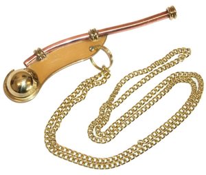 Nautical Solid Brass Copper Boatswain Whistle Keychain Vintage Marine Bosun Pipe <b>Key</b> <b>Ring</b> Classic Maritime Gift - Product Image 5
