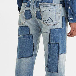 Custom <b>Men's</b> Straight Casual Slim Fit Zipper Fly Closure <b>Jeans</b> Fashion Style Skinny Stretch Denim Pants With Ripped Decoration - Product Image 4