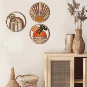 Decoración de Pared de Madera Hecha a Mano Estilo Bohemio con Cuentas - Venta al por Mayor - Product Image 1