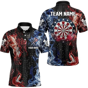 เสื้อดาร์ทลายสามมิติแบบยูนิเซ็กซ์พร้อมโลโก้สั่งทำ ผ้าโพลีเอสเตอร์ระบายอากาศ แห้งเร็ว สำหรับเสื้อทีมกีฬา - Product Image 1