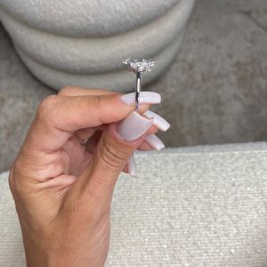 4 Carat Marquise Cut Three Stone Lab Grown <b>Diamond</b> <b>Ring</b> for Women | Luxury Engagement <b>Ring</b> | Elegant Bridal Wedding Jewelry - Product Image 6