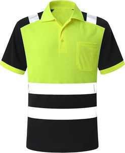Camiseta polo de seguridad reflectante de alta visibilidad, camiseta polo de alta visibilidad para hombre, camisetas de trabajo al por mayor. - Product Image 1