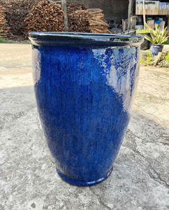 Jardinière élégante et moderne en céramique émaillée / Jardinières d'intérieur/extérieur pour la maison et le jardin Pots de fleurs écologiques pour plantes et fleurs - Product Image 1