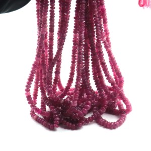 Nouvelles perles rondes en tourmaline rose tendance, 5-7 mm, brin de 16 pouces, perles lisses en tourmaline pour la fabrication de bijoux, collier - Product Image 5