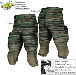 High Quality Football <b>Match</b> Sports Protective Shorts Training Long Pants For Men's Premium Quality American Football Pants - Product Image 4